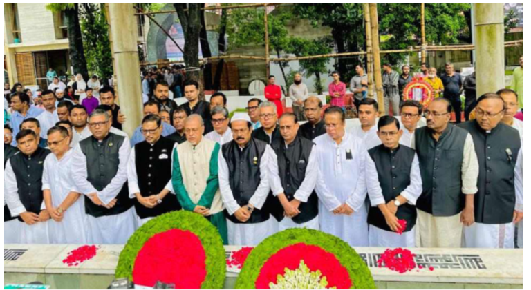 বঙ্গমাতার সমাধিতে আ.লীগের শ্রদ্ধা