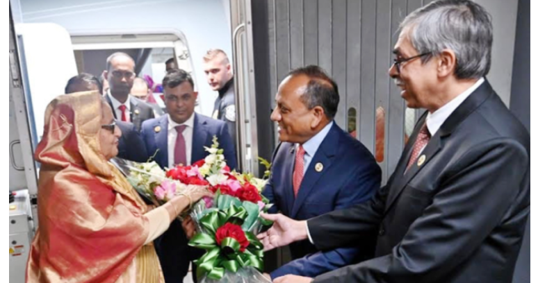 নিউইয়র্কে পৌঁছেছেন প্রধানমন্ত্রী