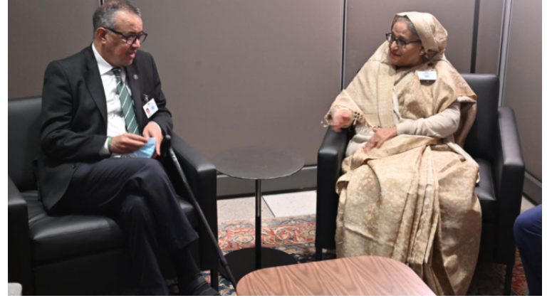 বিশ্ব স্বাস্থ্য সংস্থার মহাপরিচালকের সঙ্গে প্রধানমন্ত্রীর বৈঠক