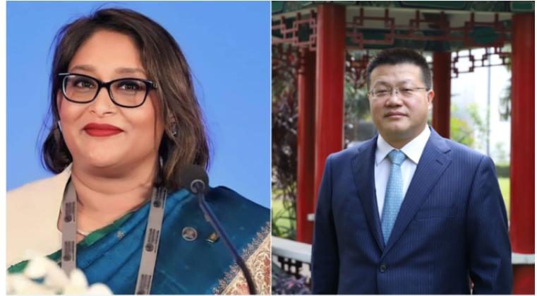 সায়মা ওয়াজেদকে চীনা রাষ্ট্রদূতের অভিনন্দন