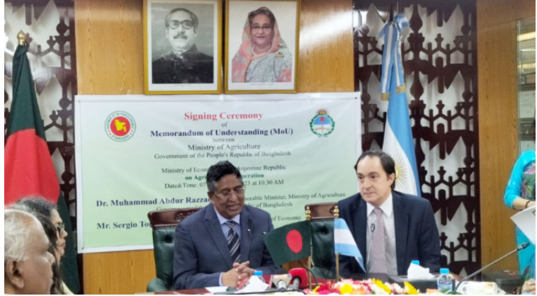 দ্বিপাক্ষিক সহযোগিতা বাড়াতে বাংলাদেশ ও আর্জেন্টিনার মধ্যে সমঝোতা