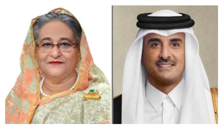 শেখ হাসিনাকে কাতারের আমিরের অভিনন্দন