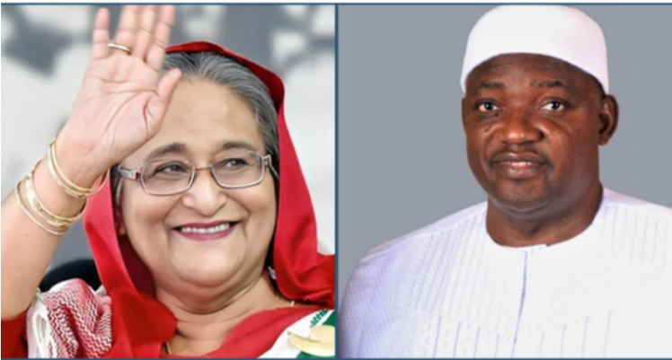 শেখ হাসিনাকে গাম্বিয়ার প্রেসিডেন্টের অভিনন্দন