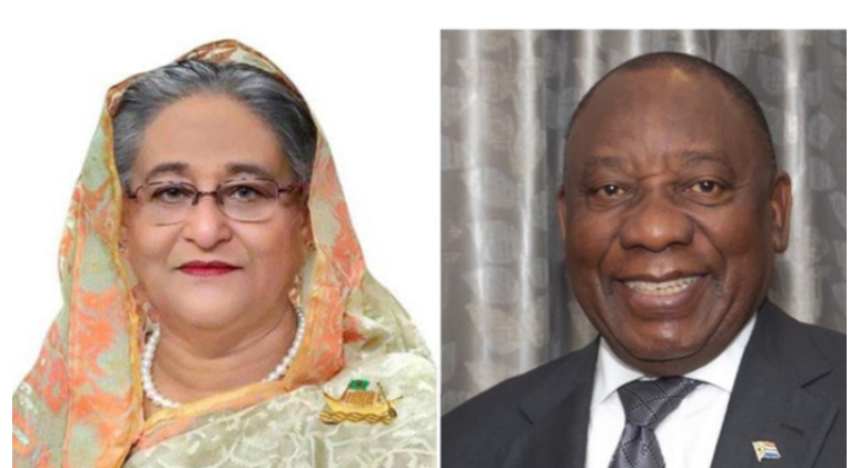 প্রধানমন্ত্রীকে দক্ষিণ আফ্রিকার প্রেসিডেন্টের অভিনন্দন