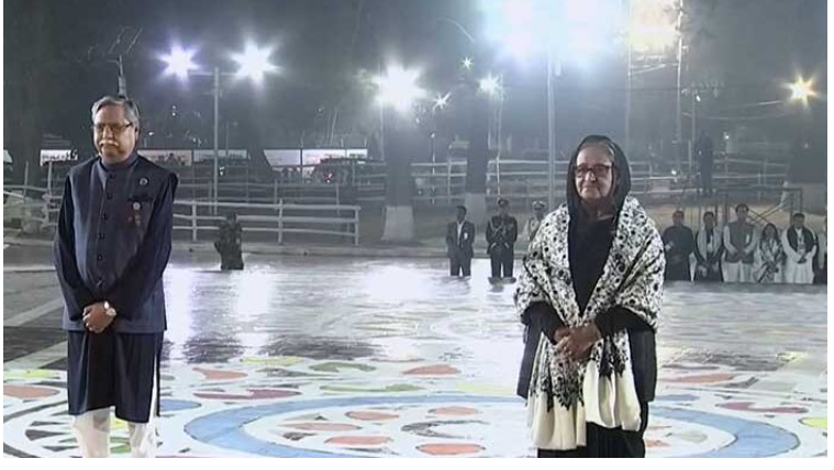 ভাষা শহীদদের শ্রদ্ধা জানালেন রাষ্ট্রপতি ও প্রধানমন্ত্রী