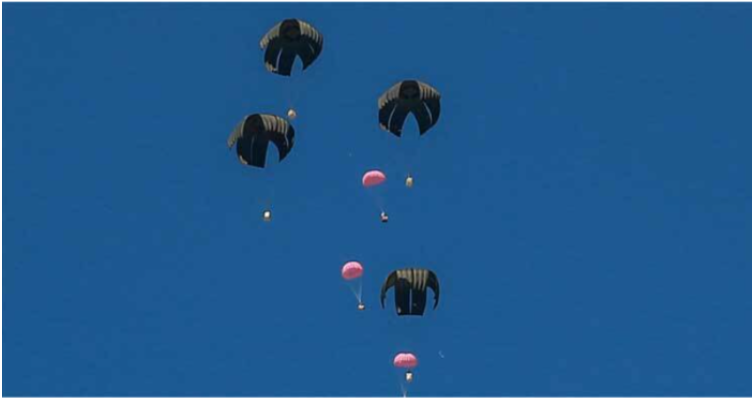 গাজায় প্লেন থেকে ফেলা ত্রাণ মাথায় পড়ে ৫ ফিলিস্তিনি নিহত