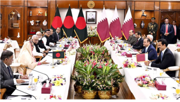 বাংলাদেশ-কাতারের মধ্যে ১০ চুক্তি ও সমঝোতা স্মারক সই