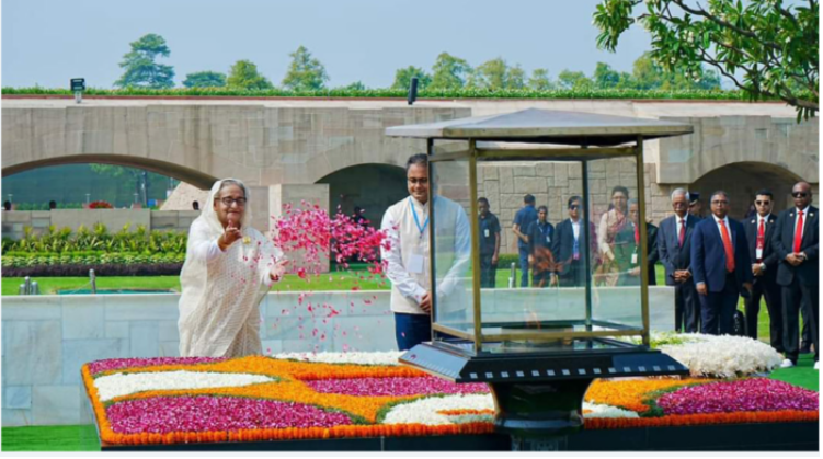 মহাত্মা গান্ধীর প্রতি প্রধানমন্ত্রীর শ্রদ্ধা