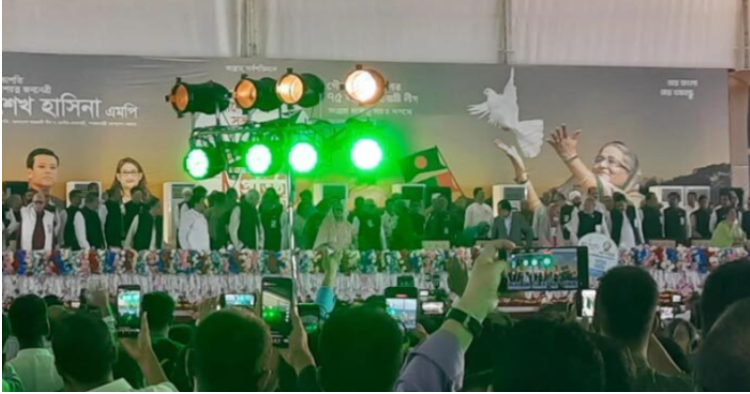 আ’লীগের প্রতিষ্ঠাবার্ষিকী অনুষ্ঠানের উদ্বোধন করলেন শেখ হাসিনা