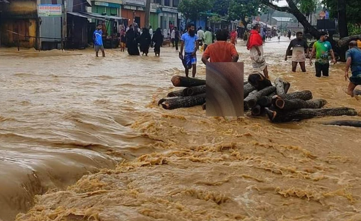 শেরপুরে পাহাড়ি ঢলে বাঁধ ভেঙে বহু গ্রাম প্লাবিত