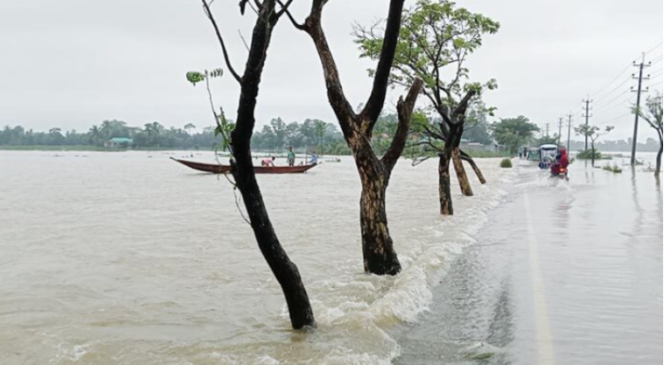 পানিবন্দি দু’লাখ মানুষ আবারও বন্যার কবলে সুনামগঞ্জ