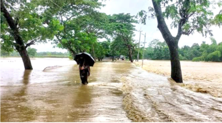 সড়ক ডুবে যান চলাচল বন্ধ, সাজেকে আটকা দুই শতাধিক পর্যটক
