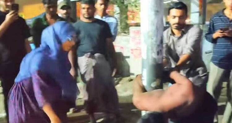 ছিনতাইকারী ধরে তরুণীর মারধরের ভিডিও ভাইরাল