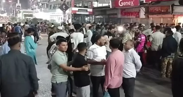 সিলেটে যুবদল নেতার চাঁদাবাজির প্রতিবাদে সড়ক অবরোধ