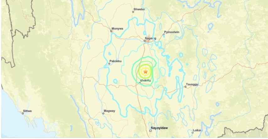 মিয়ানমারে আবারও ভূমিকম্প