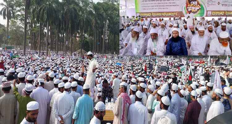 হেফাজতের মহাসমাবেশ চলছে, সোহরাওয়ার্দী উদ্যানে নেতাকর্মীর ঢল