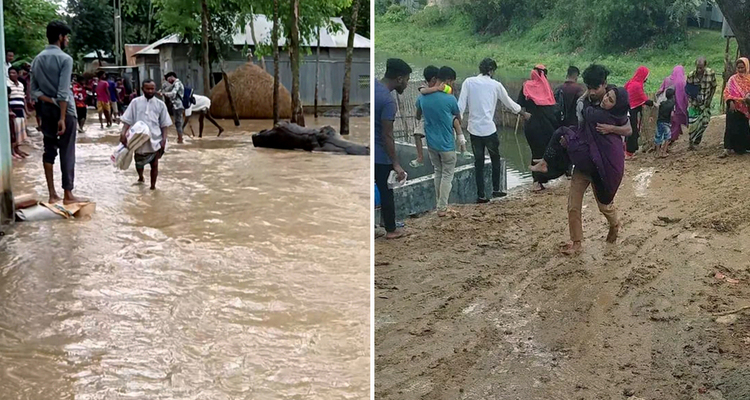 শেরপুরে পাহাড়ি ঢলে বাড়ছে নদীর পানি, আকস্মিক বন্যার শঙ্কা