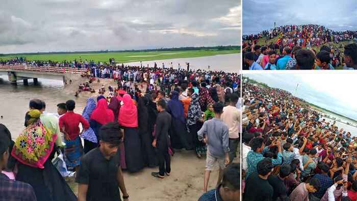 কমলনগরের ভুলুয়া নদীর তীরে পর্যটকদের ঢল