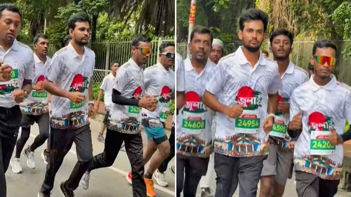 জুলাই গণঅভ্যুত্থানের স্মরণে ম্যারাথনে দৌড়ালেন আসিফ মাহমুদ
