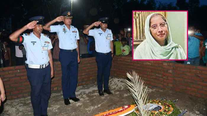 মাইলস্টোনের সেই শিক্ষিকার প্রতি বিমান বাহিনীর শ্রদ্ধা