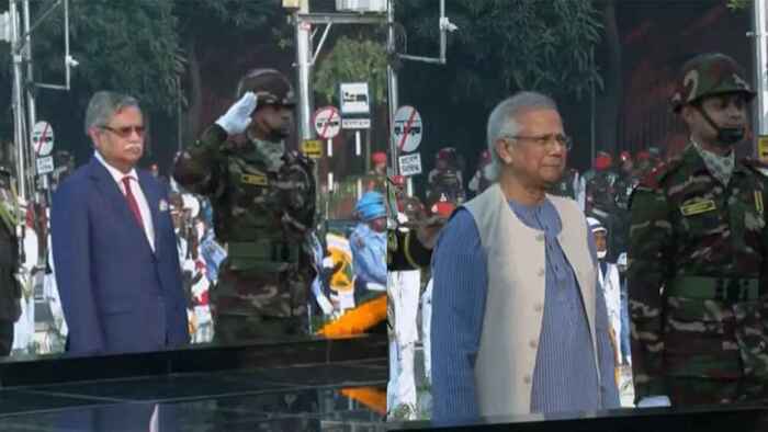 শিখা অনির্বাণে রাষ্ট্রপতি ও প্রধান উপদেষ্টার শ্রদ্ধা